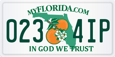 FL license plate 0234IP