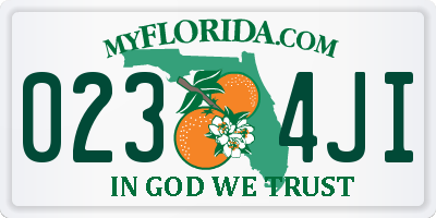 FL license plate 0234JI
