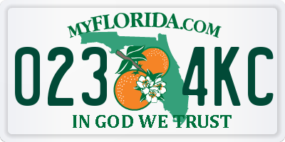 FL license plate 0234KC