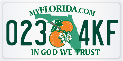 FL license plate 0234KF