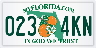 FL license plate 0234KN