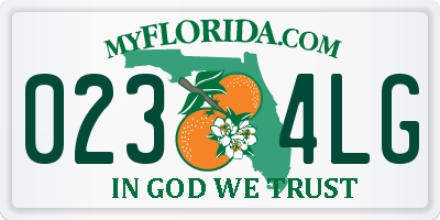 FL license plate 0234LG