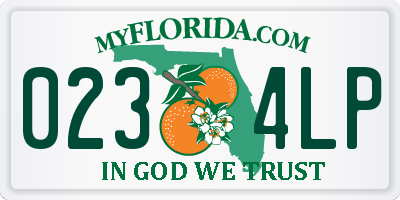 FL license plate 0234LP