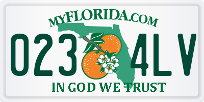FL license plate 0234LV