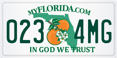 FL license plate 0234MG