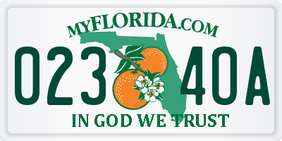 FL license plate 0234OA