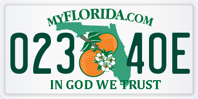 FL license plate 0234OE