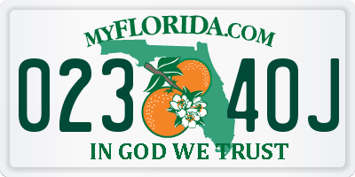FL license plate 0234OJ
