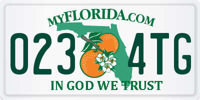 FL license plate 0234TG