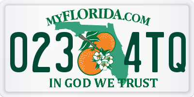 FL license plate 0234TQ