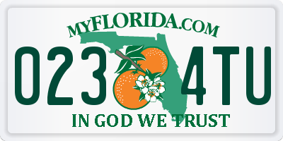 FL license plate 0234TU