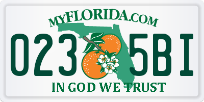 FL license plate 0235BI