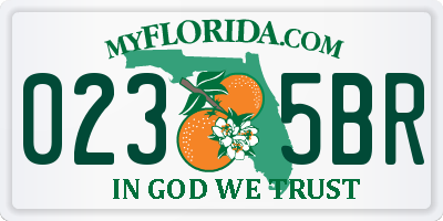 FL license plate 0235BR