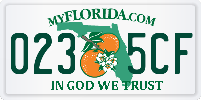 FL license plate 0235CF
