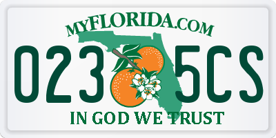 FL license plate 0235CS