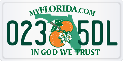 FL license plate 0235DL