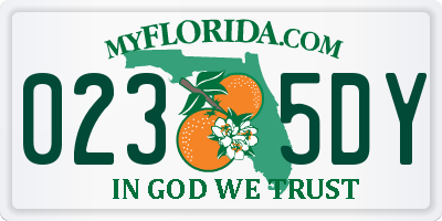FL license plate 0235DY