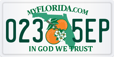 FL license plate 0235EP