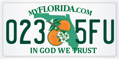 FL license plate 0235FU