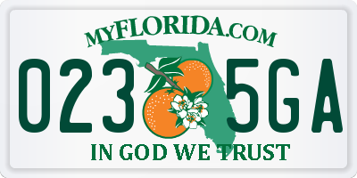 FL license plate 0235GA