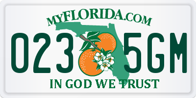 FL license plate 0235GM