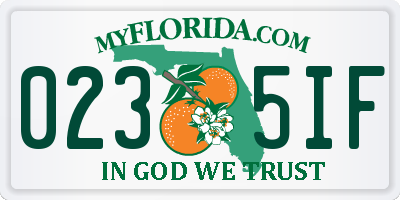 FL license plate 0235IF