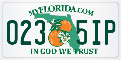 FL license plate 0235IP