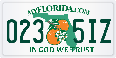 FL license plate 0235IZ