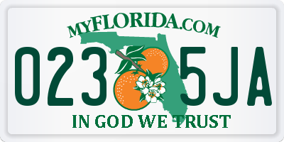 FL license plate 0235JA