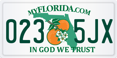FL license plate 0235JX