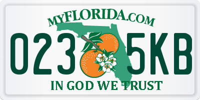 FL license plate 0235KB