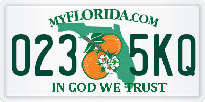 FL license plate 0235KQ