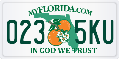 FL license plate 0235KU