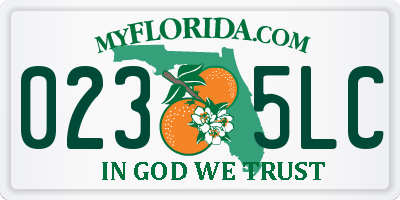 FL license plate 0235LC