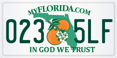 FL license plate 0235LF