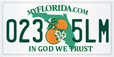 FL license plate 0235LM