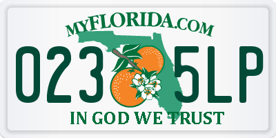 FL license plate 0235LP