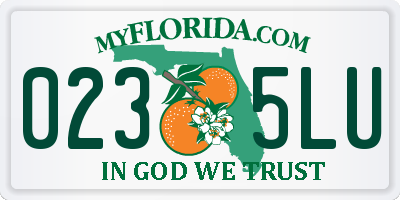 FL license plate 0235LU