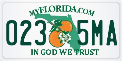 FL license plate 0235MA
