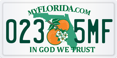 FL license plate 0235MF