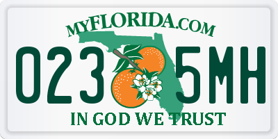 FL license plate 0235MH