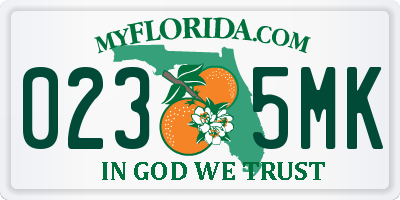 FL license plate 0235MK