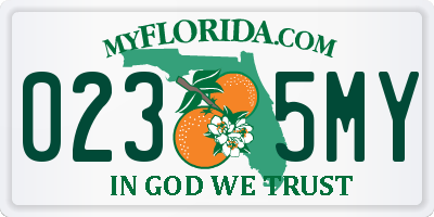 FL license plate 0235MY