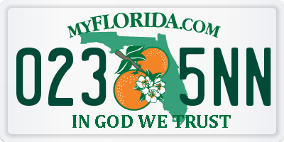 FL license plate 0235NN