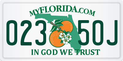 FL license plate 0235OJ