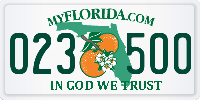 FL license plate 0235OO
