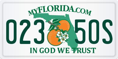 FL license plate 0235OS