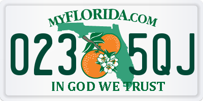FL license plate 0235QJ