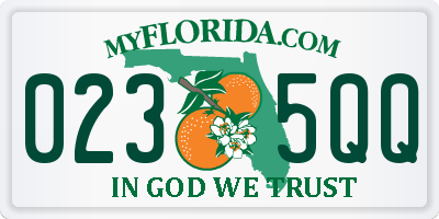 FL license plate 0235QQ