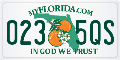 FL license plate 0235QS